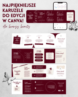 6 karuzel premium do edycji w Canva dla branży beauty!